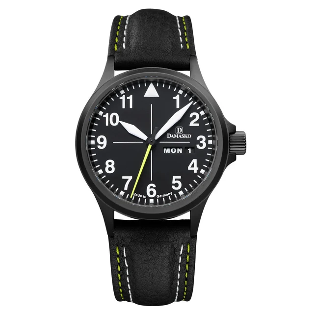 Damasko Black Automatic Watch with In-House Movement #DK36BK kol saati