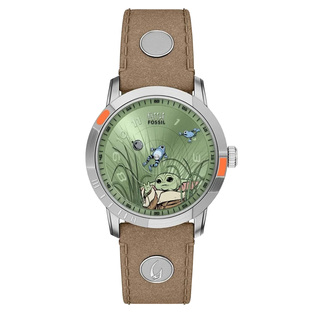 Fossil Star Wars Grogu Neutra ve Yaka İğnesi Seti FLE1244SET 38 mm kol saati