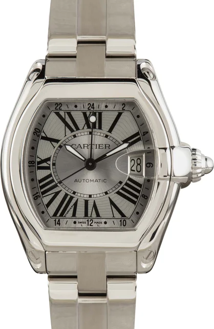 Cartier Roadster GMT XL Silver Dial 2722 kol saati