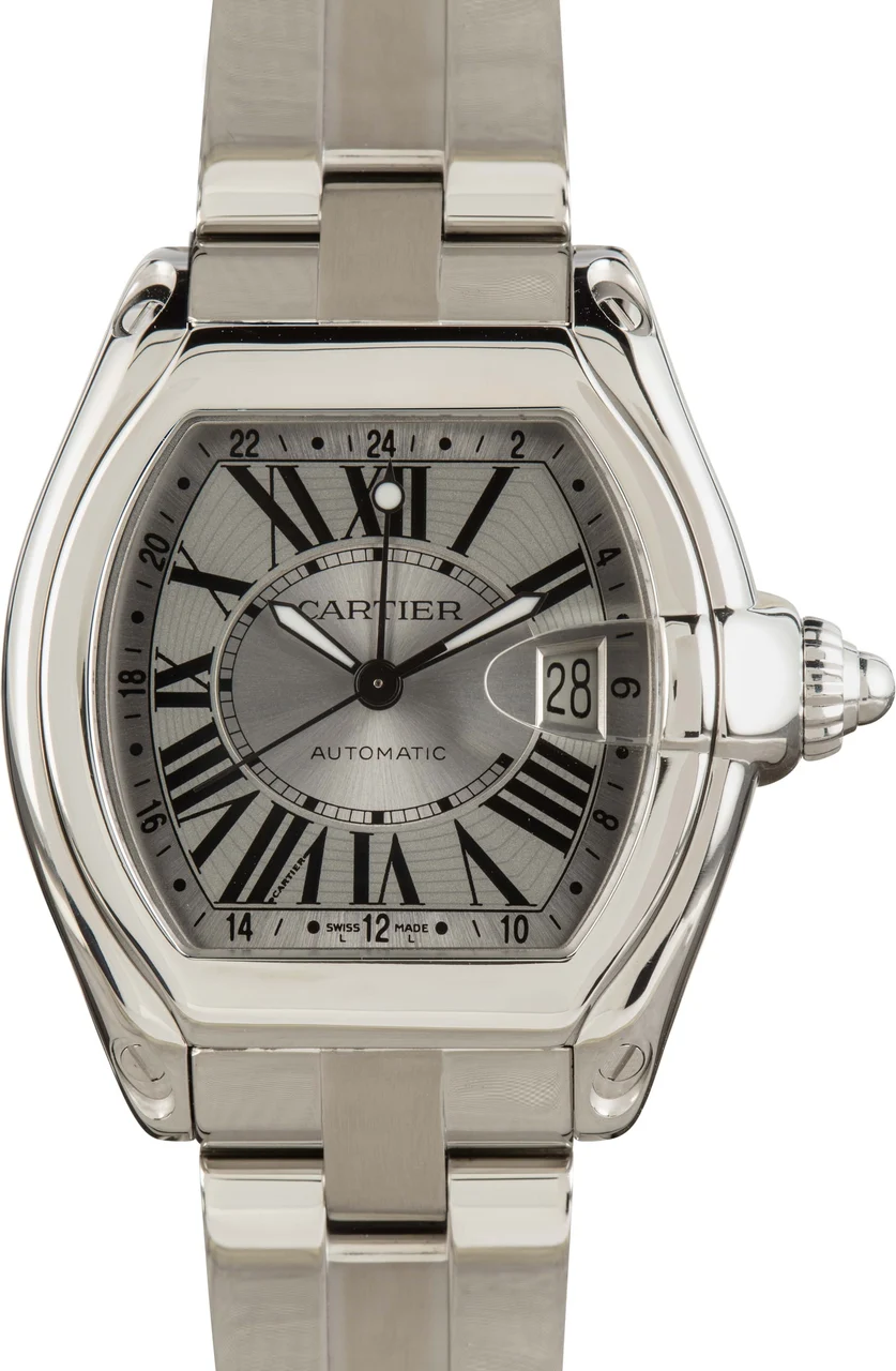 Cartier Roadster GMT XL Silver Dial 2722 49 mm kol saati