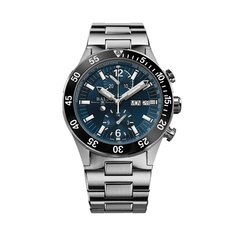 BALL Watch Roadmaster Rescue Chronograph Limited Edition 42mm - Blue on Bracelet DC3030C-S-BE 42 mm kol saati