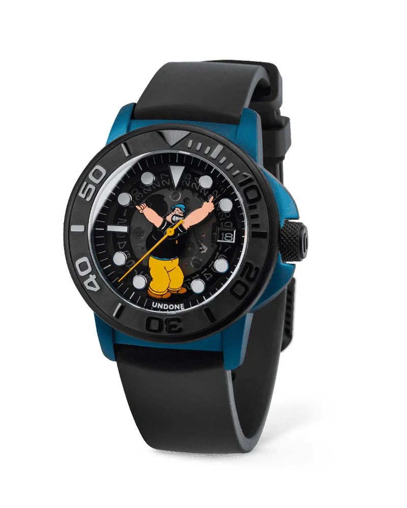 UNDONE Watches POPEYE & FRIENDS AQUA Brutus Limited Edition Automatic COL-POP-BTS kol saati