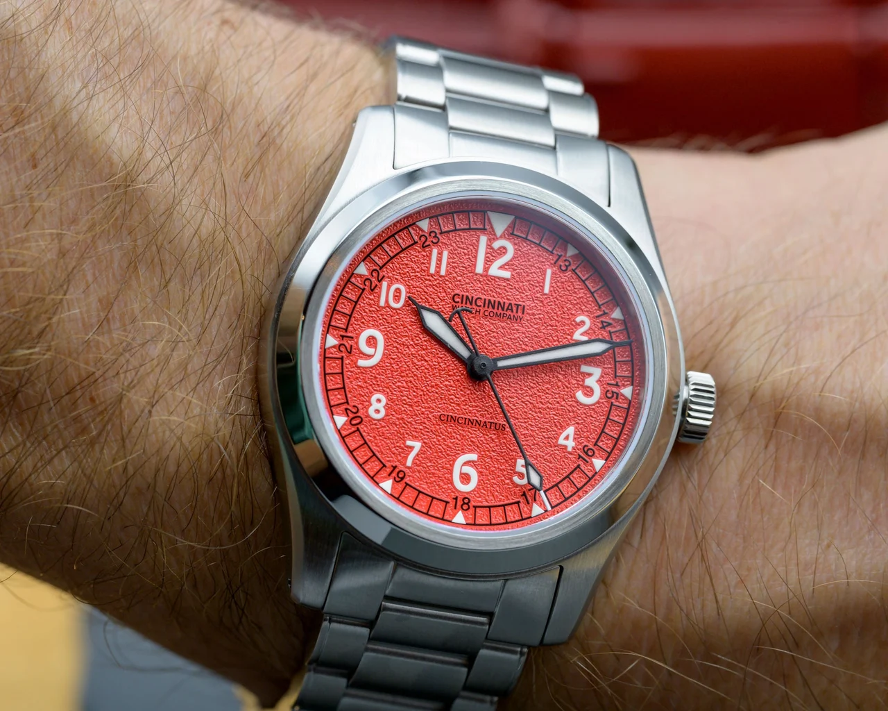 Cincinnati Watch Company Cincinnatus FLD-red-24 38 mm kol saati