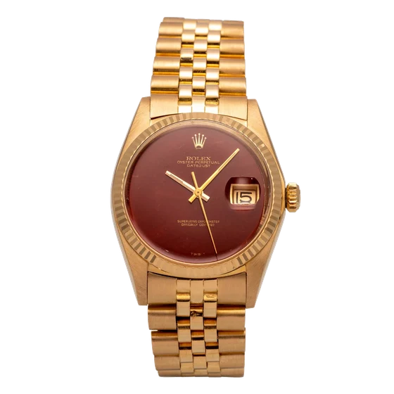 Ref. 1601 Datejust, Jasper Dial, 18K Yellow Gold kol saati