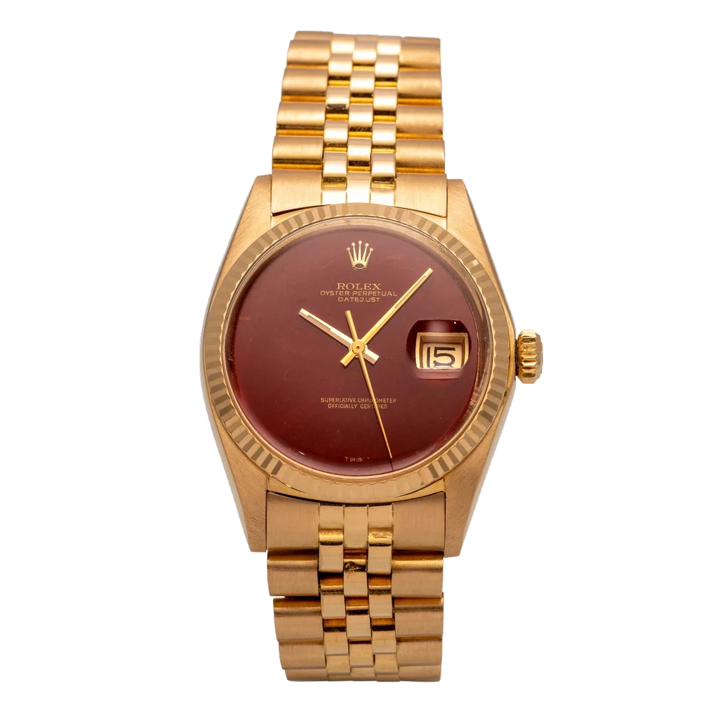 Ref. 1601 Datejust, Jasper Dial, 18K Yellow Gold kol saati