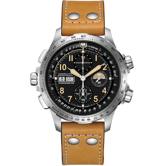 Hamilton Khaki Aviation X-WIND DAY DATE AUTO CHRONO H77796535 kol saati