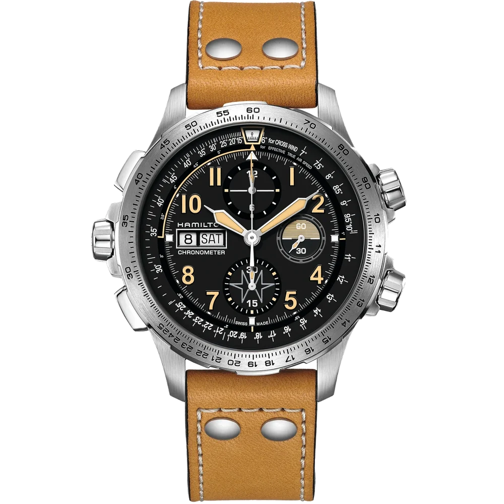 Hamilton Khaki Aviation X-WIND DAY DATE AUTO CHRONO H77796535 45 mm kol saati