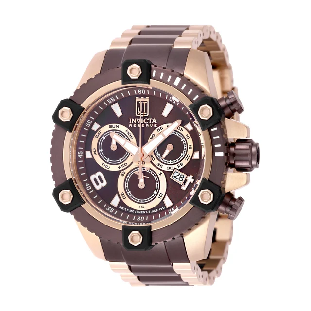 Invicta Imperix Swiss Ronda Z60 Caliber Watch w/ Mother of Pearl Dial - 50mm, Brown, Rose