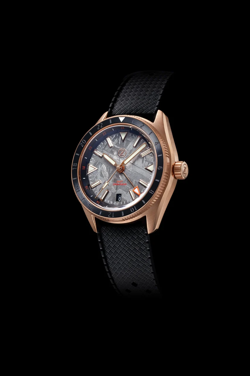 Zelos Horizons GMT 200m Bronze Meteorite 20 mm kol saati