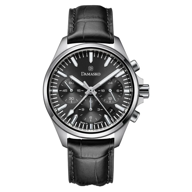 Damasko Center Minutes Elegant Chronograph with Black Dial #DC96 kol saati