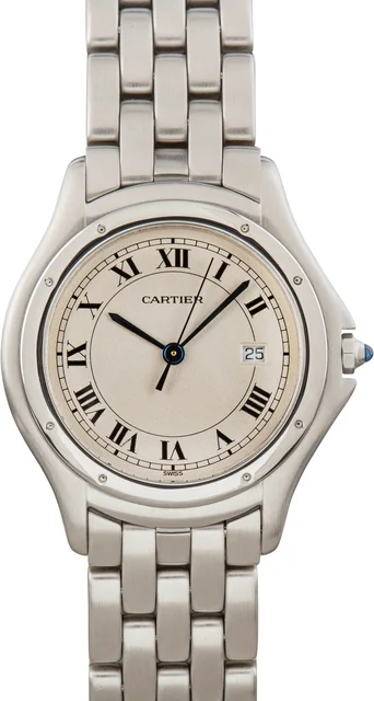Cartier Cougar Ref 987904 Stainless Steel kol saati