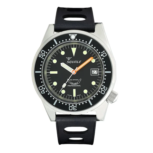 Squale Meter Swiss Automatic Dive Watch with Matte Finish Case #1521-026-matte kol saati