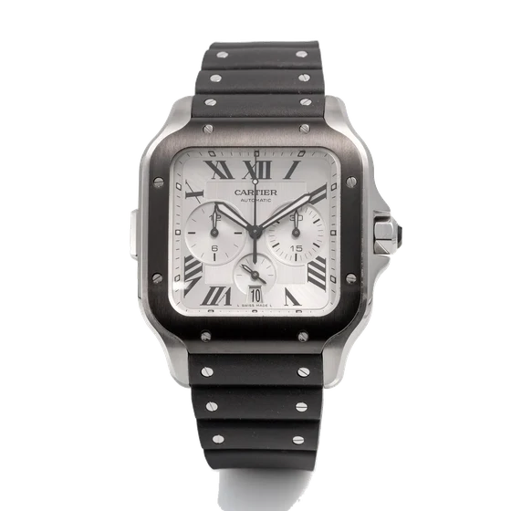 Cartier CARTIER, REF. 4183, SANTOS CHRONOGRAPHE, STEEL kol saati