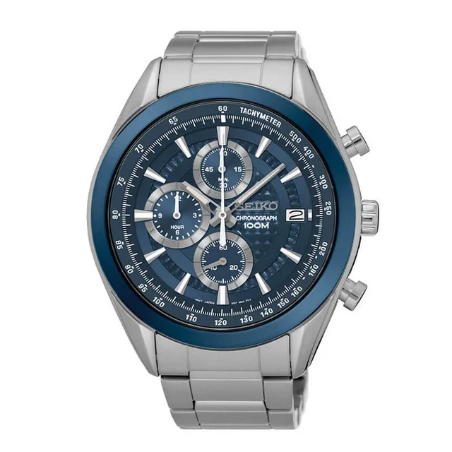 Seiko Chronograph SSB177 Blue Dial Stainless Steel kol saati