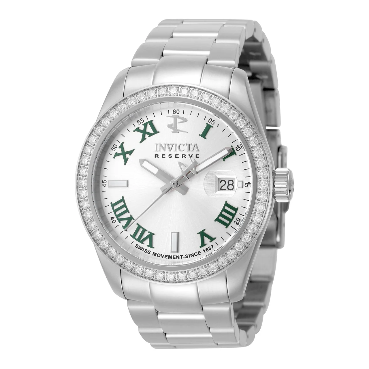 Invicta Elite Reserve Apex Grandeur 1.86 CT LG Diamond Edition Swiss Ronda 715 Caliber Watch - 41mm, Steel (51095) 41 mm kol saati