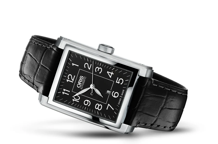 Oris Rectangular Date 01 561 7657 4034-07 5 21 71FC 30 mm kol saati