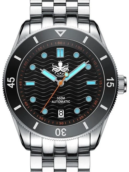 Phoibos Wave Master 300-Meter Automatic Dive Watch with AR Sapphire Crystal #PY010C kol sa