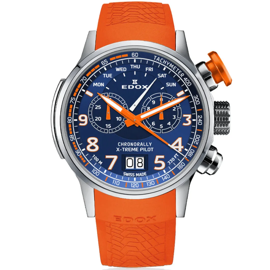 EDOX Chronorally 38001-TINOCAO-BUO3 48 mm kol saati