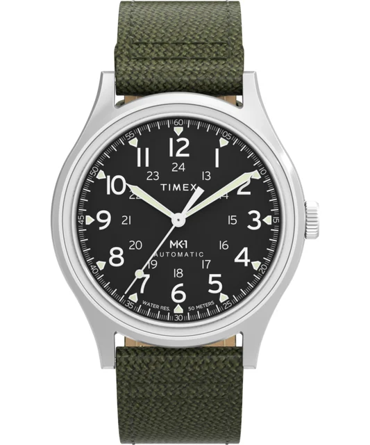 Timex Automatic 40mm Fabric Strap Watch TW2Y07800VQ kol saati