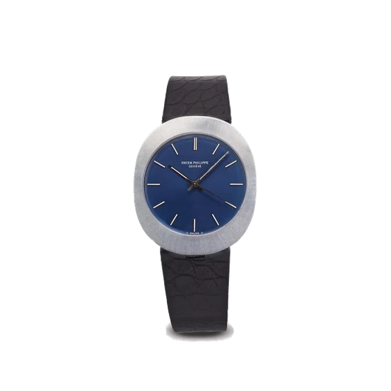 Patek Philippe PATEK PHILIPPE REF. 3580, CENTRE-SECONDS, BLUE DIAL, HAMMERED BEZEL AND BRA