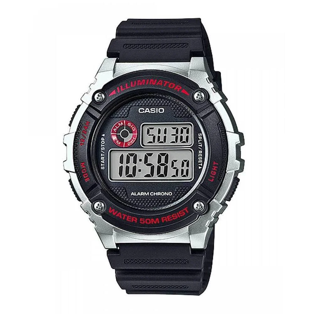 Casio W-216H-1CVDF-P 44 mm kol saati