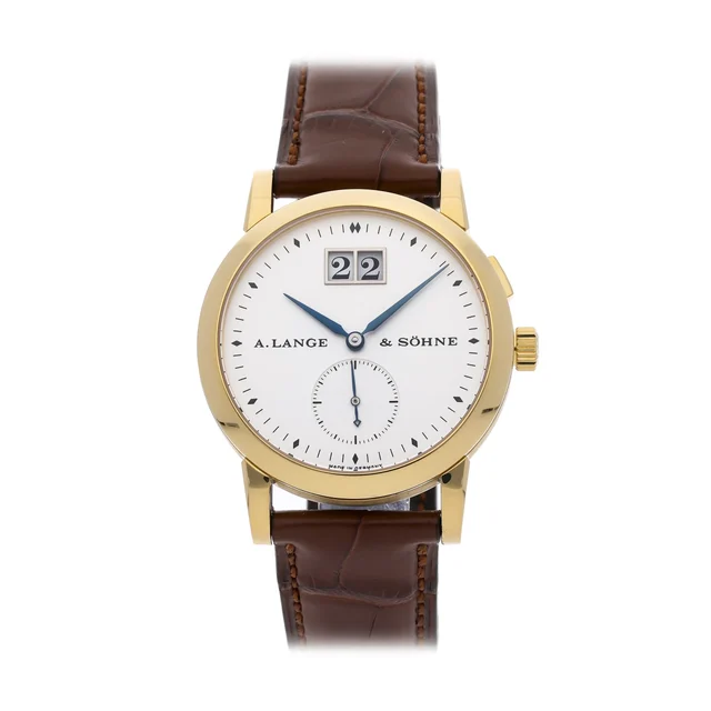 A. Lange & Sohne Lange & Söhne Saxonia 102.002 33MM Yellow Gold Silver Dia A. Lange & Söhn