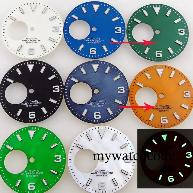 Tandorio Fit NH38 NH38A Automatic Movement 29mm Blue/Green/White/Orange/Black Watch Hollow