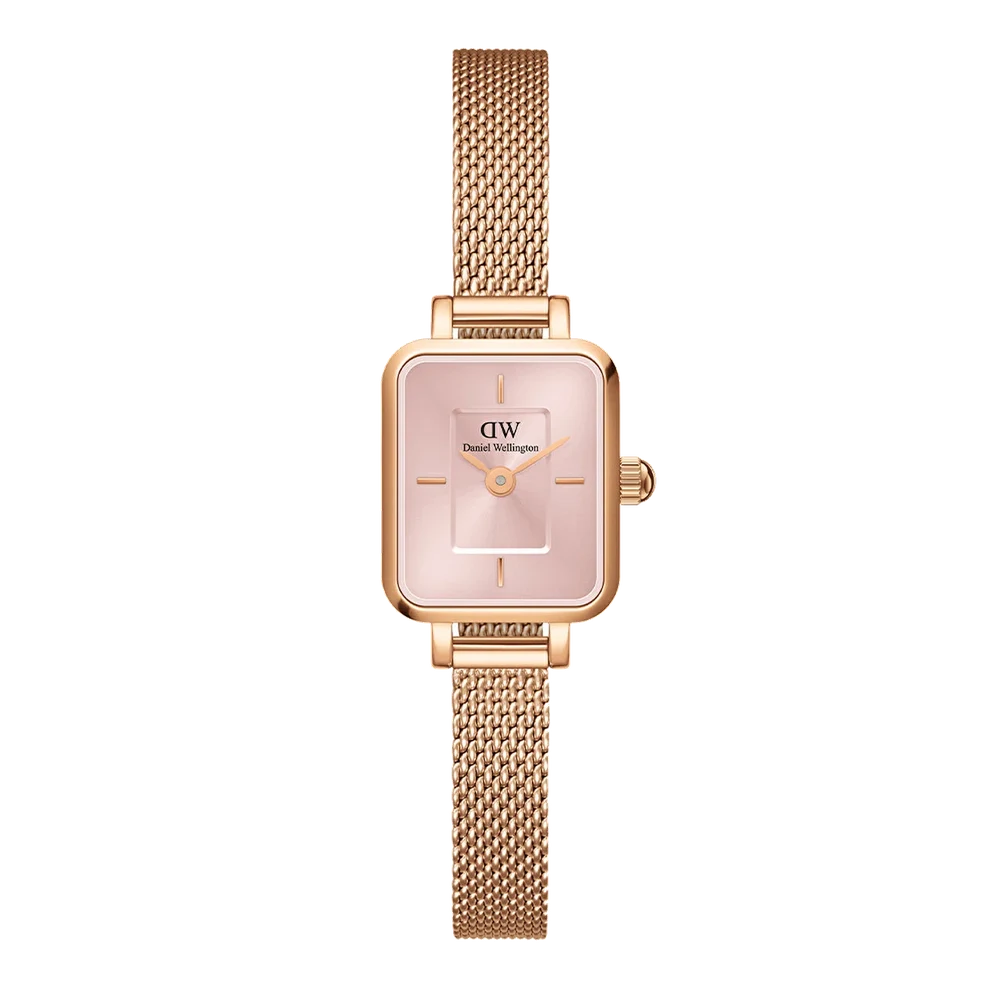 DANIEL WELLINGTON Quadro Mini Melrose Blush DW00600650 15.4 mm kol saati