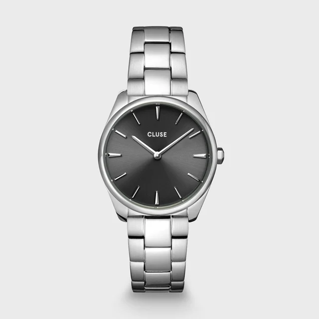 CLUSE Féroce Petite Watch Steel, Dark Grey, Silver Colour CW11202 kol saati