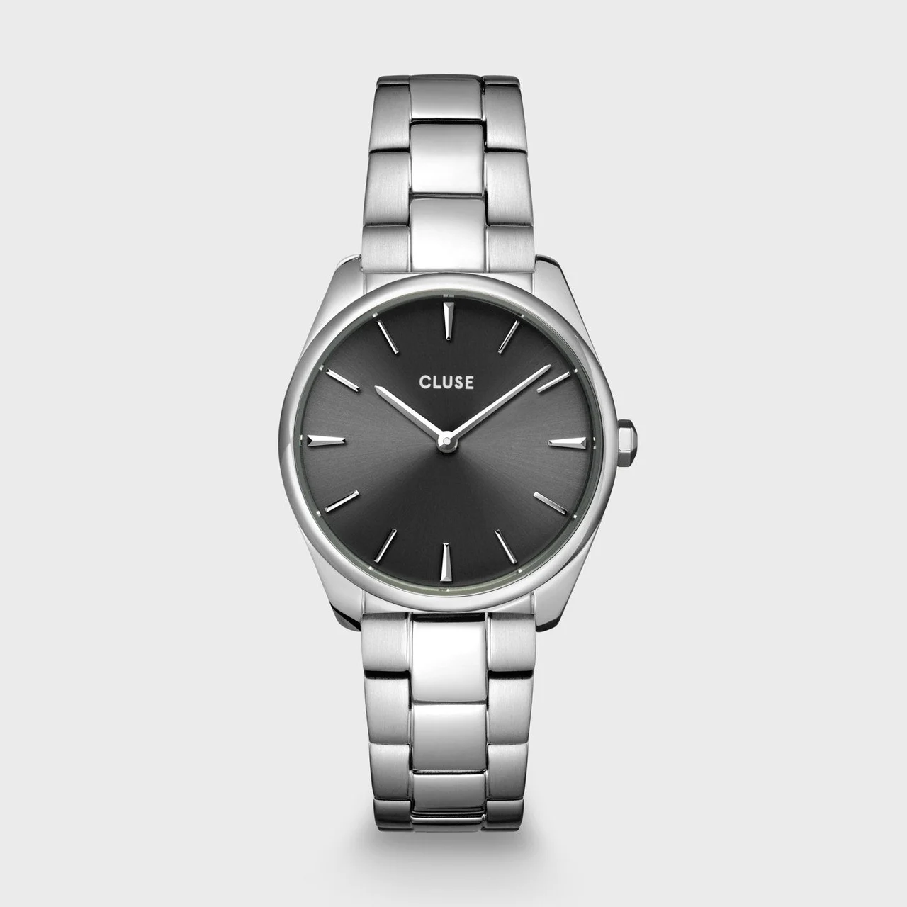 CLUSE Féroce Petite Watch Steel, Dark Grey, Silver Colour CW11202 31.5 mm kol saati