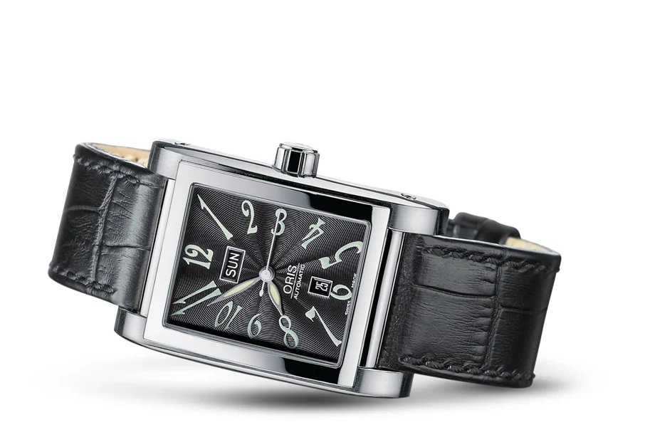 Oris Rectangular Day Date 01 585 7525 4064-07 5 20 44FC 30 mm kol saati