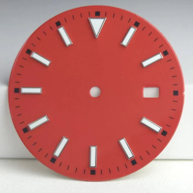 Tandorio Dial multi-color literal for NH35 movement green luminous 6037945235022 kol saati