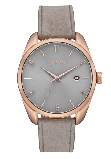 Nixon US Thalia Leather - Gray Sunray / Rose Gold / Gray A1343-5100-00 kol saati