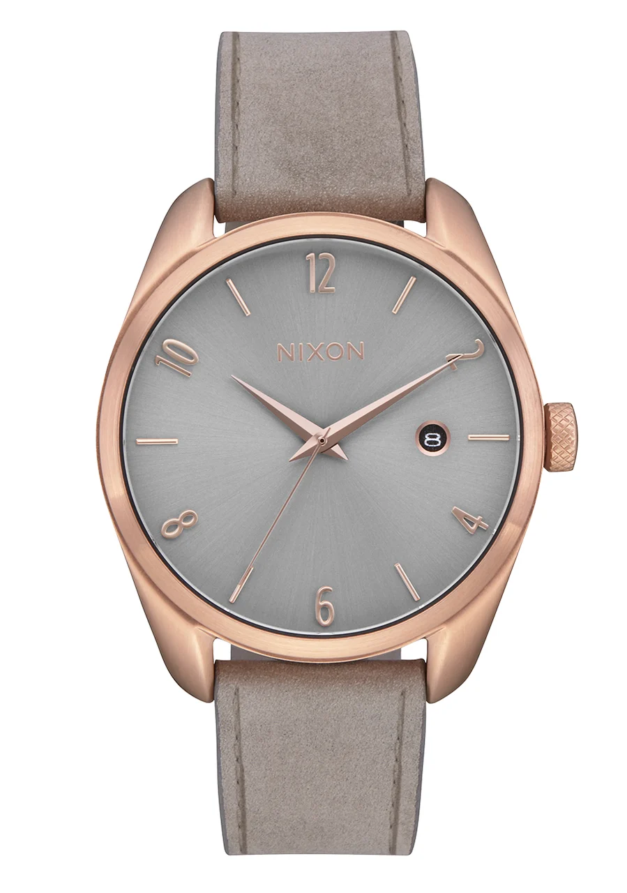 Nixon US Thalia Leather - Gray Sunray / Rose Gold / Gray A1343-5100-00 38 mm kol saati