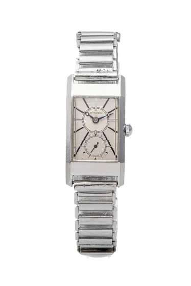 Longines Ref. 3242, Art Deco, two-tone dial, calibre 9.32; stainless steel kol saati