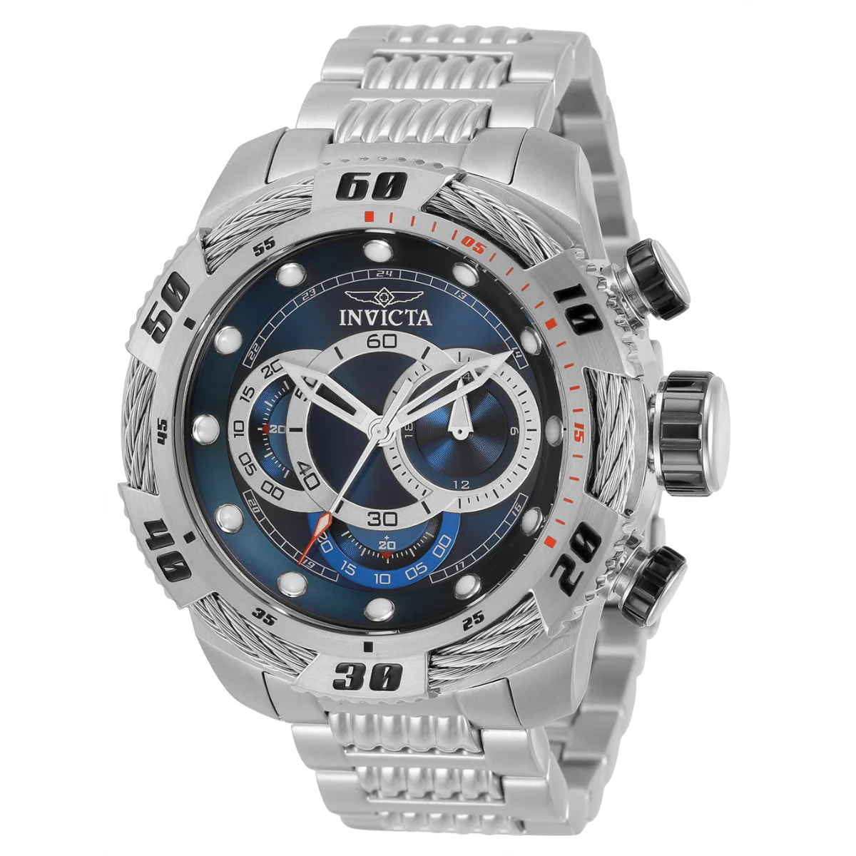 Invicta Speedway Finish Line Watch - 50mm. Steel (34159) 50 mm kol saati