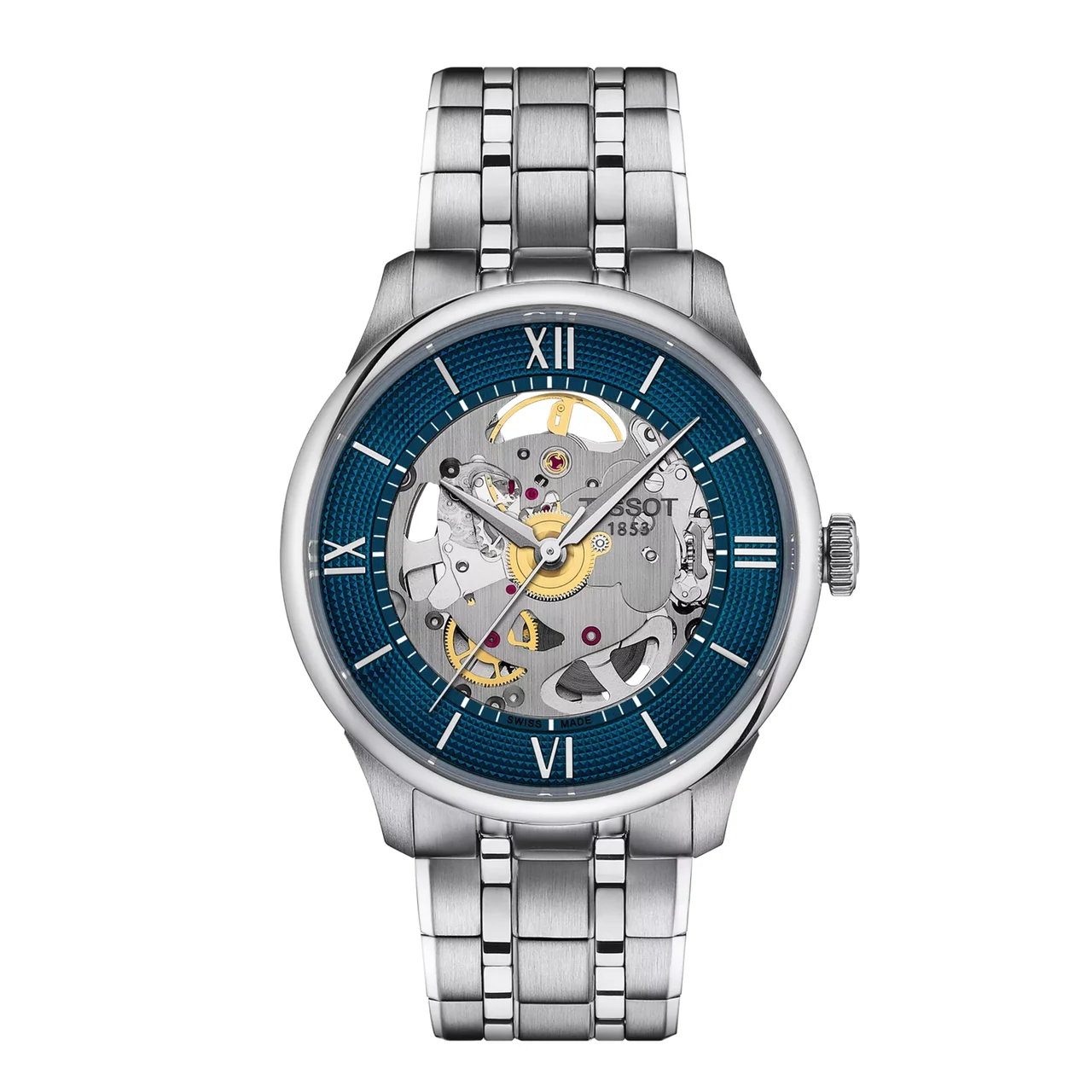 Tissot Chemin des Tourelles Skeleton 39mm T1398361104800 39 mm kol saati