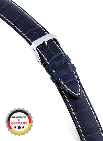 RIOS Grained Leather New Orleans - Navy - Alligator Grained 5120/RI kol saati