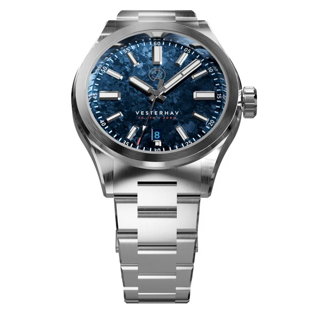 Henry Archer Vesterhav Automatic Watch with Subspace Blue Dial #HAV-VES-SSB-3LI kol saati