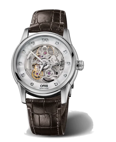 Oris Artelier Skeleton Diamonds 01 734 7670 4019-07 5 21 70FC 40.5 mm kol saati