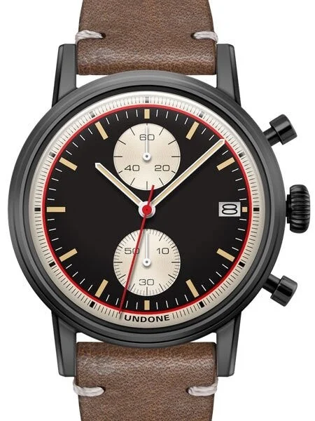 UNDONE Auta Two-Eye, MechaQuartz Chronograph with 60-Minute Stopwatch #Auta 40 mm kol saati