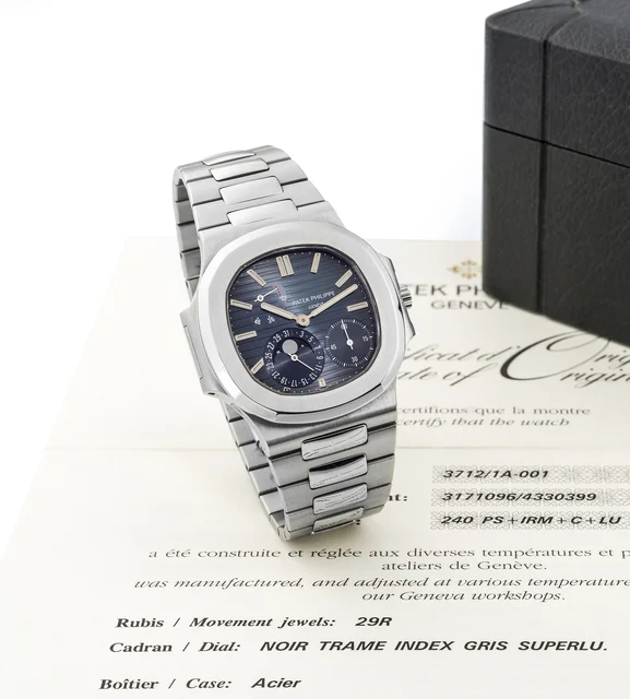 Patek Philippe PATEK PHILIPPE REF. 3712 NAUTILUS STEEL FOUR RED DOTS NEAR Mint Condition V