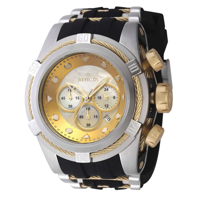 Invicta Bolt Zeus Watch w/ Mother of Pearl Dial - 53mm, Black, Gold, Steel (46468) kol saa