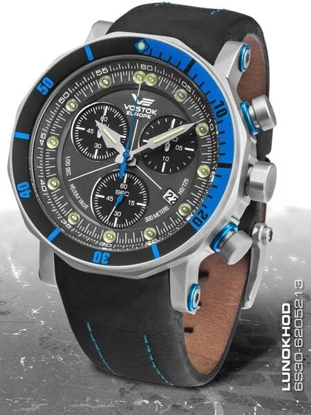 Vostok Europe Vostok-Europe Lunokhod-2 Grand Quartz Chronograph Diver with Tritium Tubes #6205213 kol saati