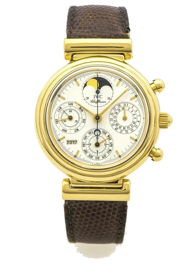 Iwc Da Vinci IWC DA VINCI REF. 3750 PERPETUAL CALENDAR CHRONOGRAPH YELLOW GOLD A very fine