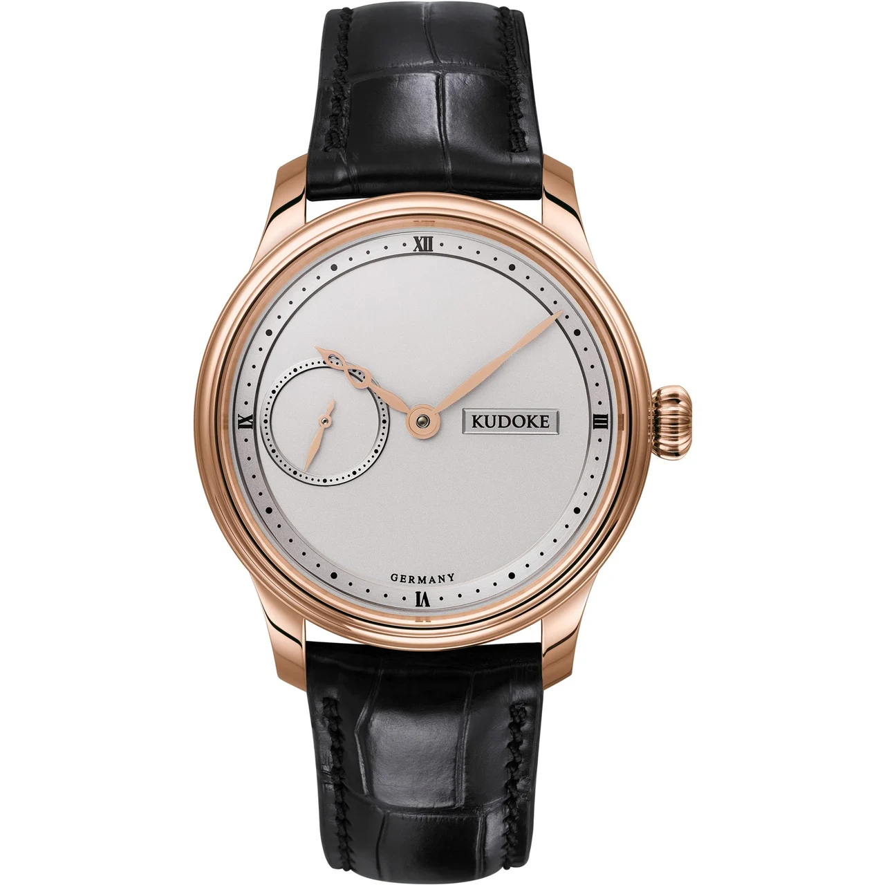 Kudoke Silver Dial Rose Gold kudoke-1-silver-rg-1 kol saati
