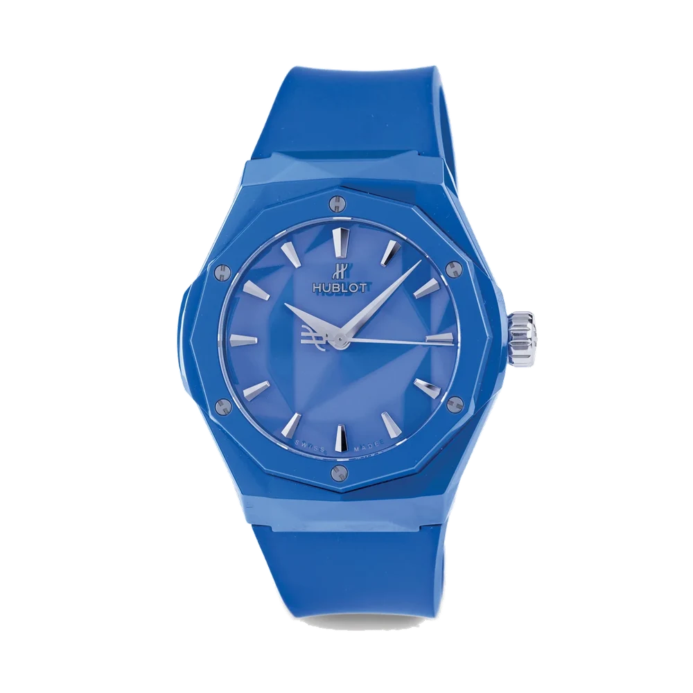 Hublot HUBLOT REF. 550.ES.5100.RX.ORL21, CLASSIC FUSION ORLINSKICERAMIC BLUE, CERAMIC kol saati