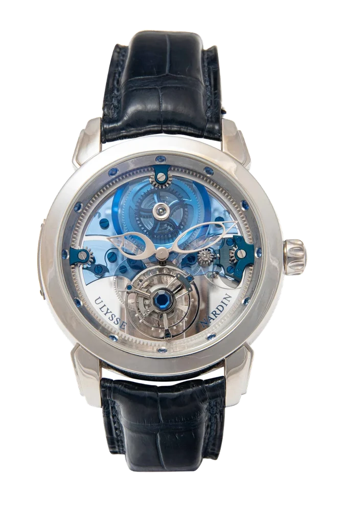 Ulysse Nardin ULYSSE NARDIN, REF. 799-81, TOURBILLON ROYAL BLUE, PLATINUM kol saati