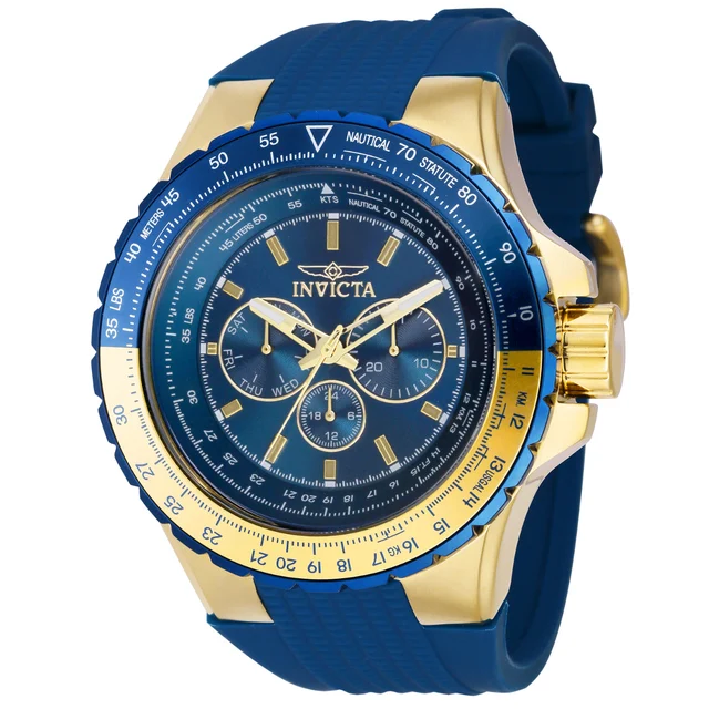 Invicta Open Box Aviator Skyshock Watch - 50mm. Blue (AIC-39309) kol saati