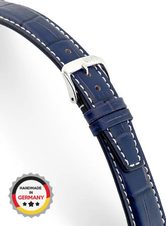 RIOS Grained Leather Boston - Navy - Alligator Grained 5720/RI kol saati